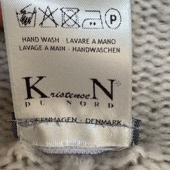 Kristensen Du Nord Cashmere Merino Wool Blend Gray Funnel Neck Sweater Size S - Picture 16 of 16